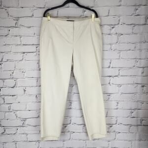 Lafayette 148 New York Manhattan Step-Hem Slim Pants Womens 10 luxury corpcore